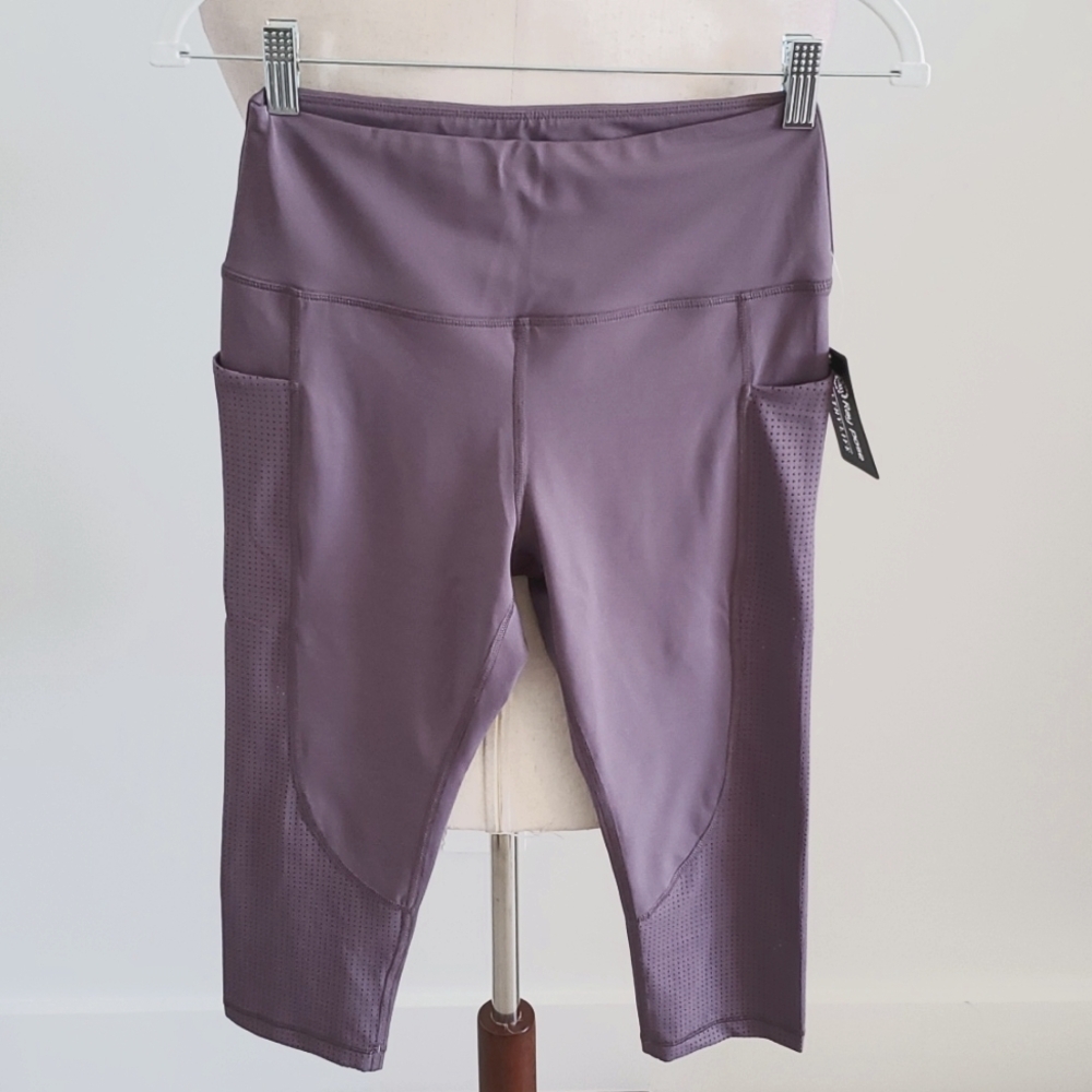 RayPose women’s yoga run healthy life Capri leggings size S new with tags orchid